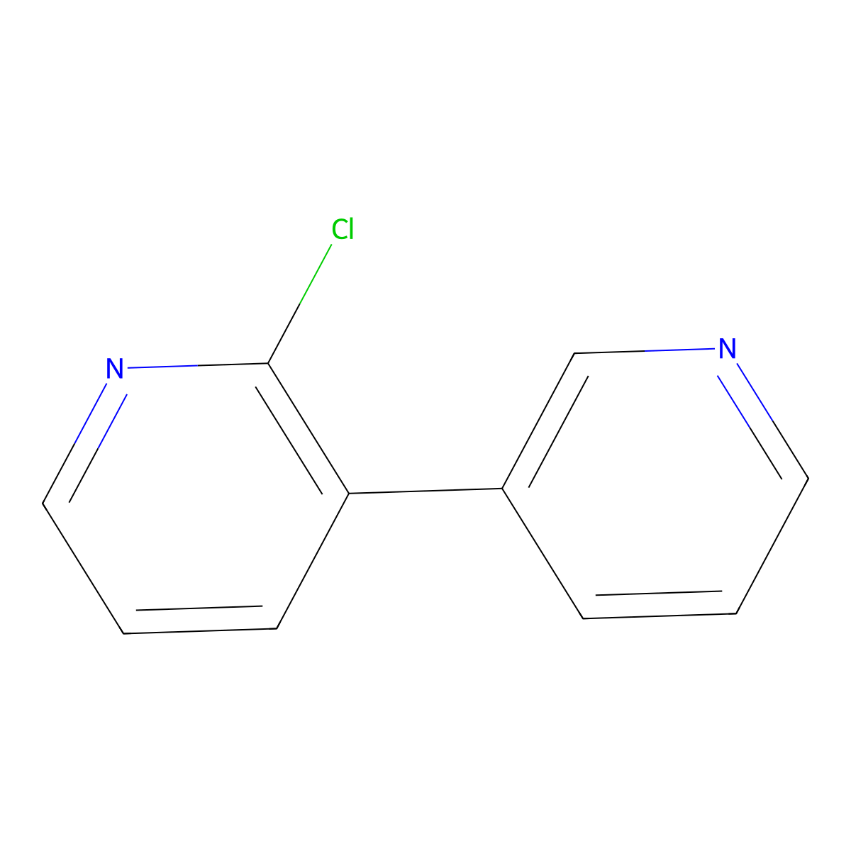 2-Chloro-3,3'-bipyridine molecular structure, CAS 101001-94-9