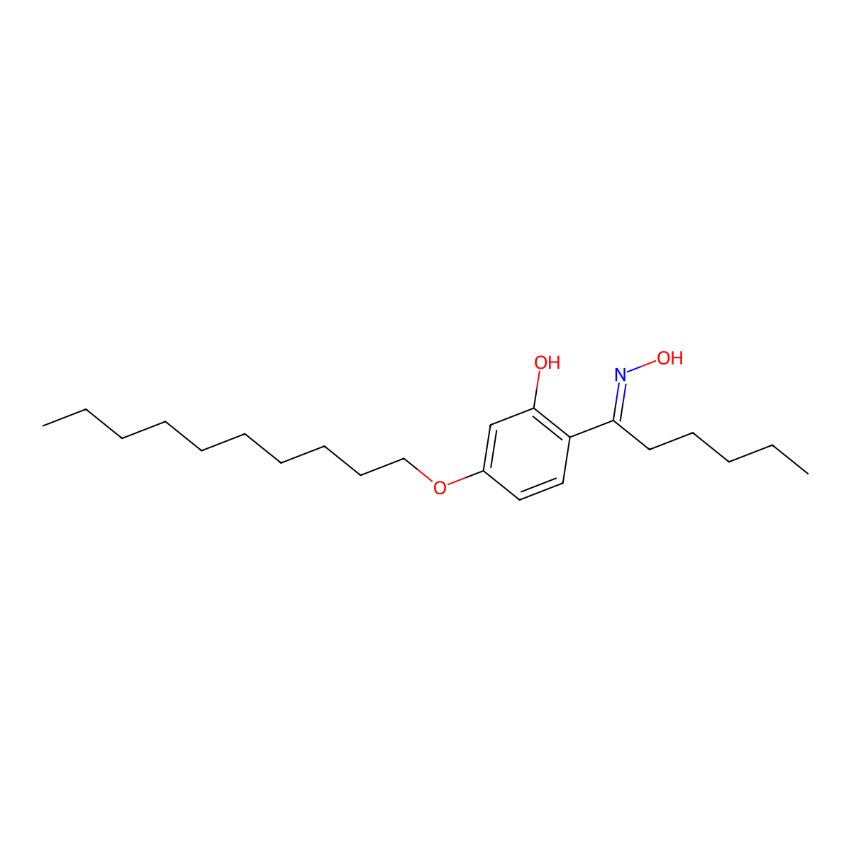 1-Hexanone, 1-[4-(decyloxy)-2-hydroxyphenyl]-, oxime molecular structure, CAS 101002-20-4