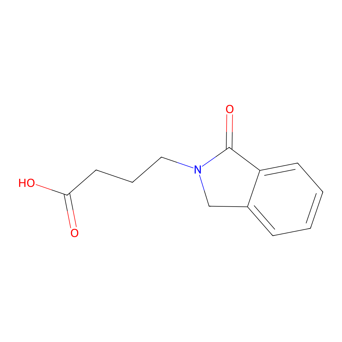 4-(1-oxo-2,3-dihydro-1H-isoindol-2-yl)butanoic acid molecular structure, CAS 101004-97-1