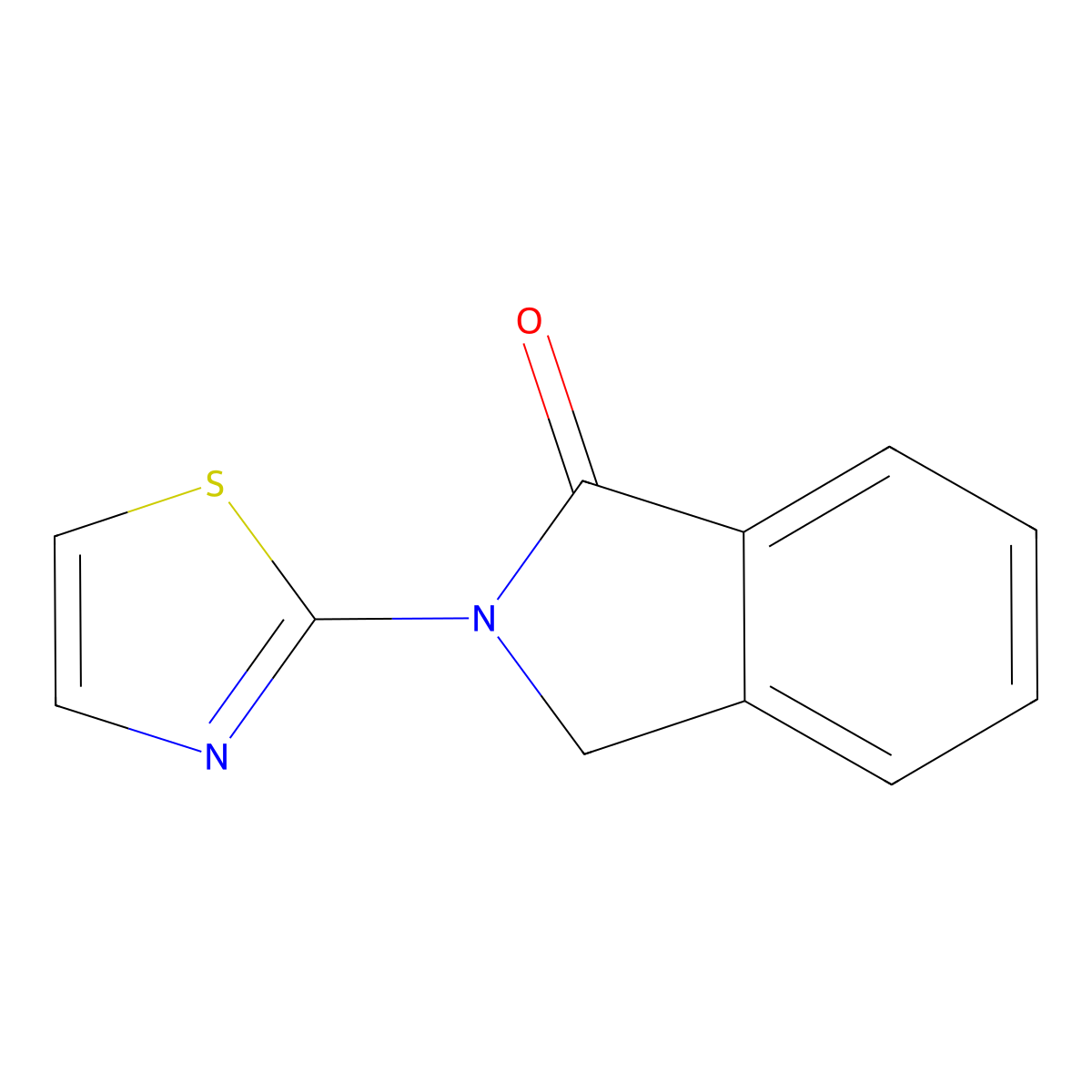 2,3-Dihydro-2-(2-thiazolyl)-1H-isoindol-1-one molecular structure, CAS 101004-98-2