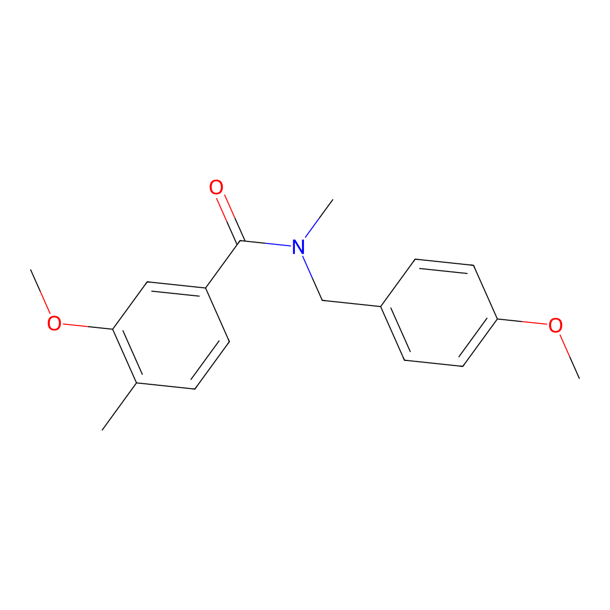3-methoxy-N-[(4-methoxyphenyl)methyl]-N,4-dimethylbenzamide molecular structure, CAS 1010040-48-8