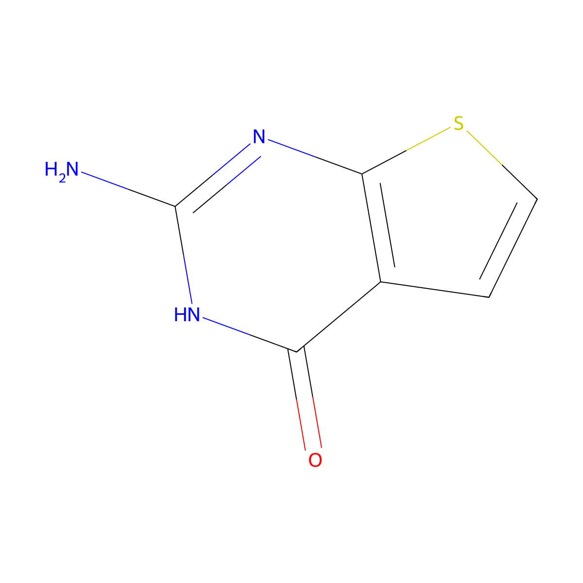 2-Aminothieno[2,3-d]pyrimidin-4(3H)-one molecular structure, CAS 1010068-13-9