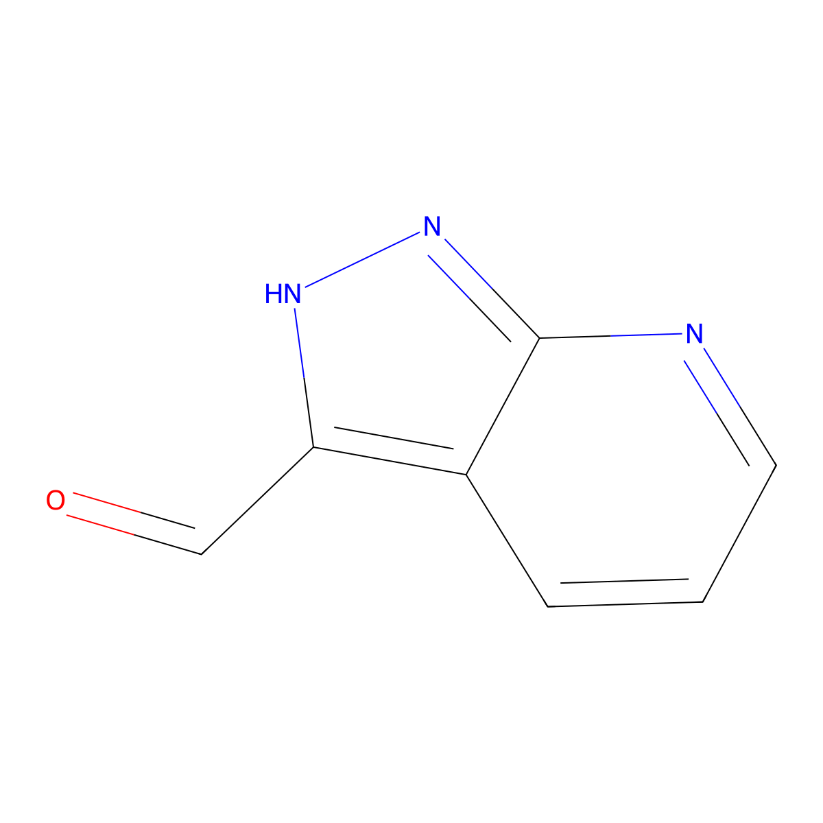 1H-pyrazolo(3,4-b)pyridine-3-carbaldehyde molecular structure, CAS 1010073-87-6