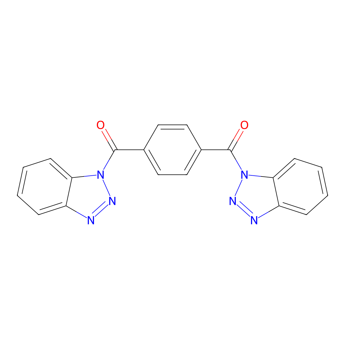 1-[4-(1H-1,2,3-Benzotriazole-1-carbonyl)benzoyl]-1H-1,2,3-benzotriazole molecular structure, CAS 101008-15-5