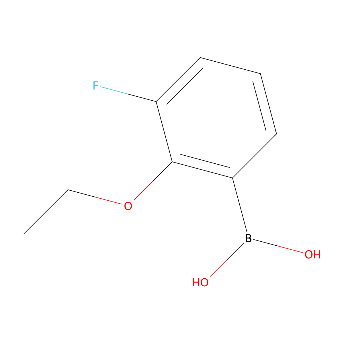 (2-Ethoxy-3-fluorophenyl)boronic acid molecular structure, CAS 1010097-71-8
