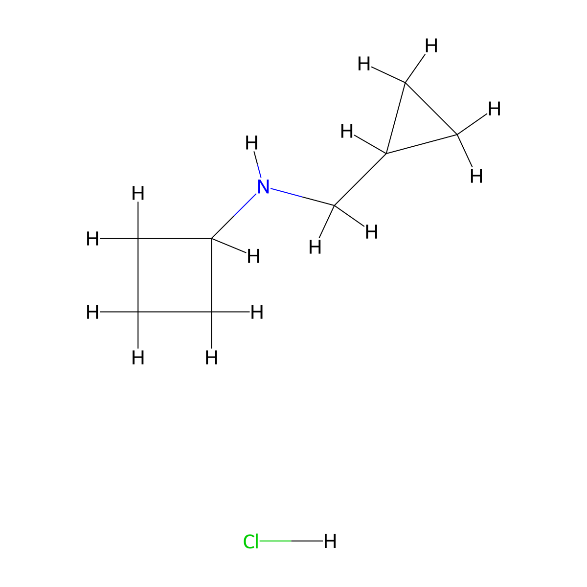 N-(Cyclopropylmethyl)cyclobutanamine hydrochloride molecular structure, CAS 1010097-75-2