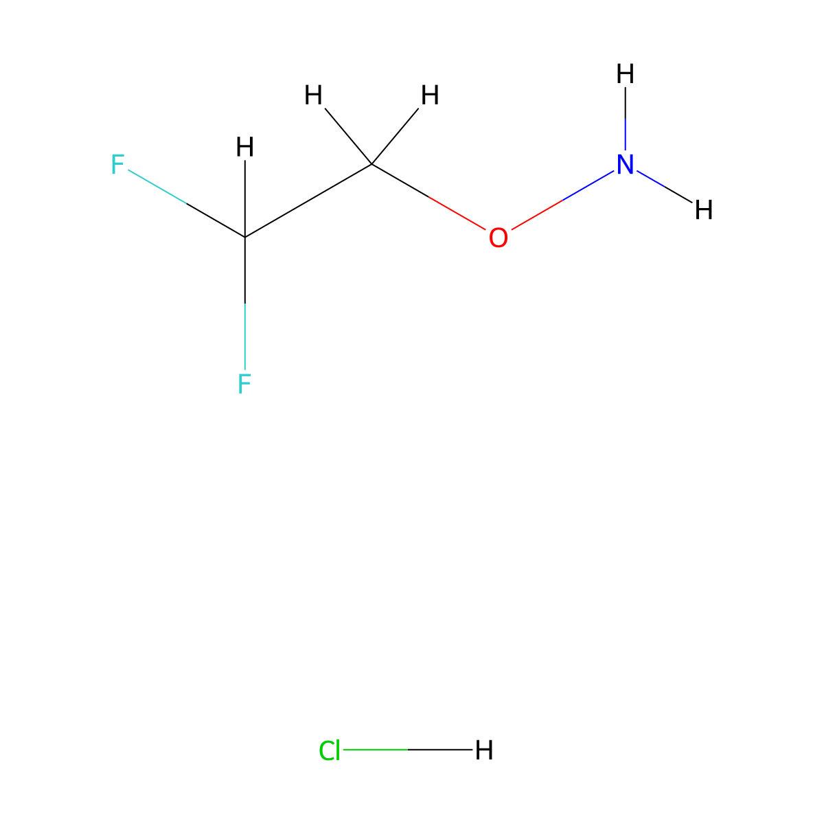 O-(2,2-Difluoroethyl)hydroxylamine hydrochloride molecular structure, CAS 1010097-82-1