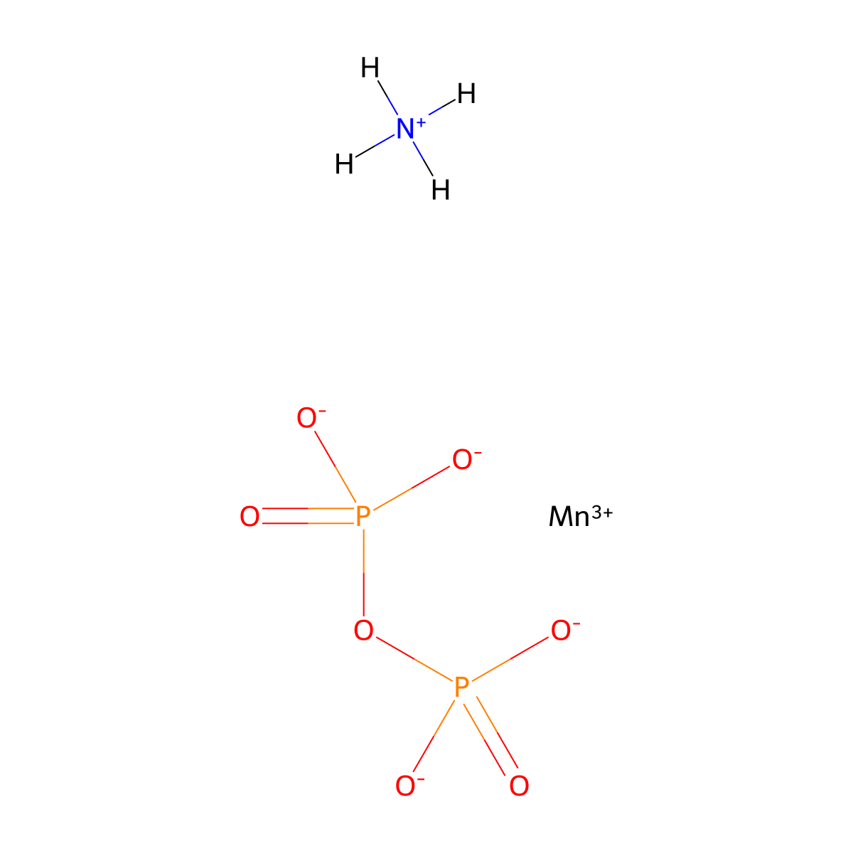 Manganese violet molecular structure, CAS 10101-66-3