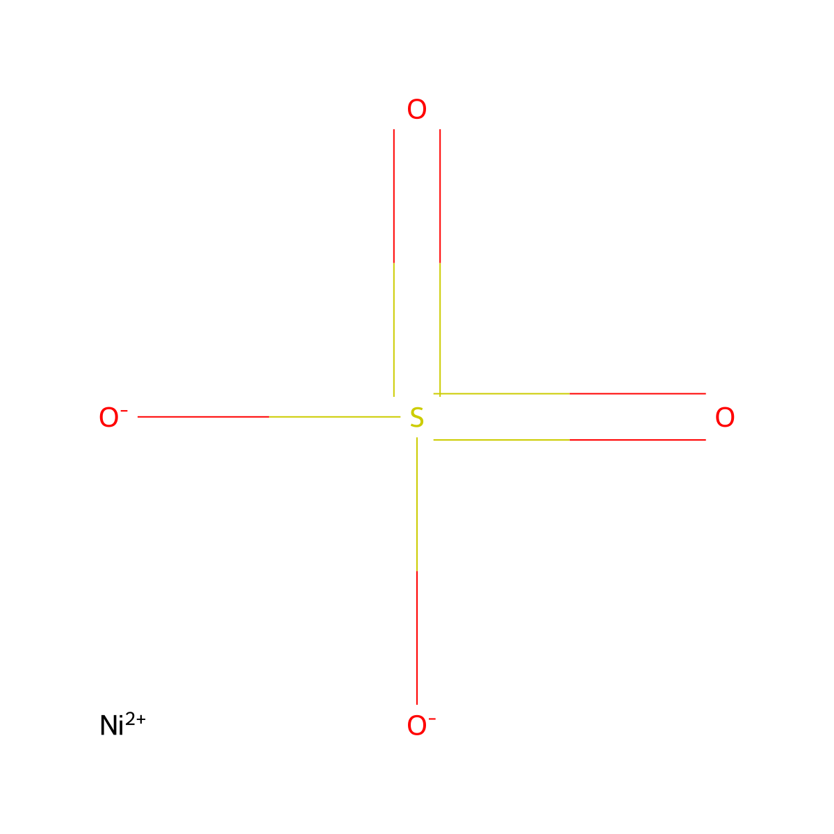 Nickel Sulfate molecular structure, CAS 10101-97-0