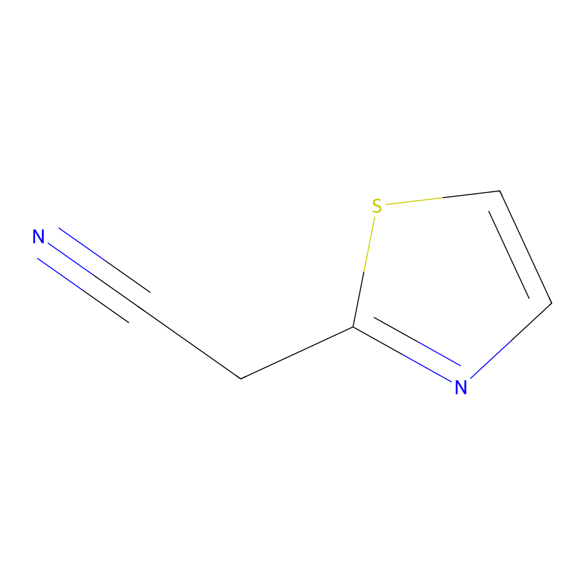2-(1,3-Thiazol-2-yl)acetonitrile molecular structure, CAS 101010-74-6