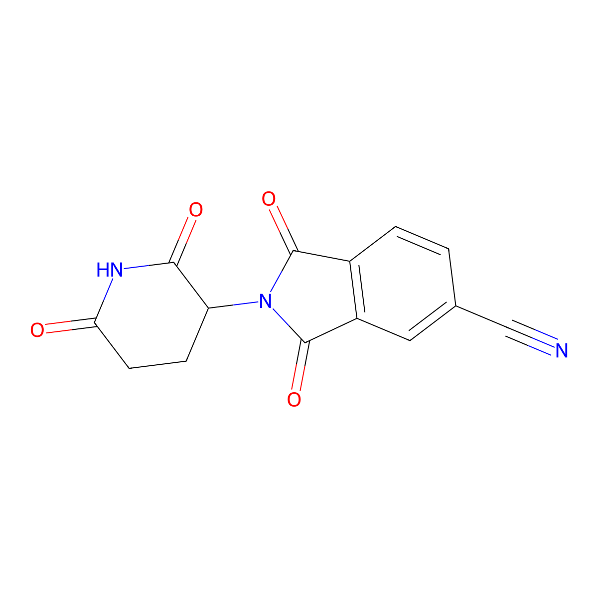 2-(2,6-Dioxopiperidin-3-yl)-1,3-dioxoisoindoline-5-carbonitrile molecular structure, CAS 1010100-21-6