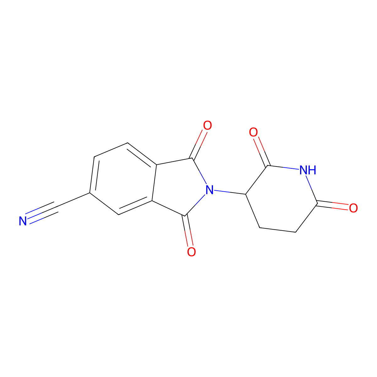 2-(2,6-Dioxopiperidin-3-yl)-1,3-dioxoisoindoline-5-carbonitrile molecular structure, CAS 1010100-21-6