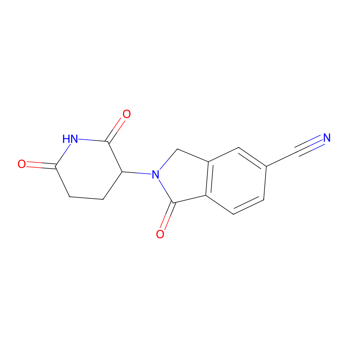 2-(2,6-Dioxopiperidin-3-yl)-1-oxoisoindoline-5-carbonitrile molecular structure, CAS 1010100-27-2