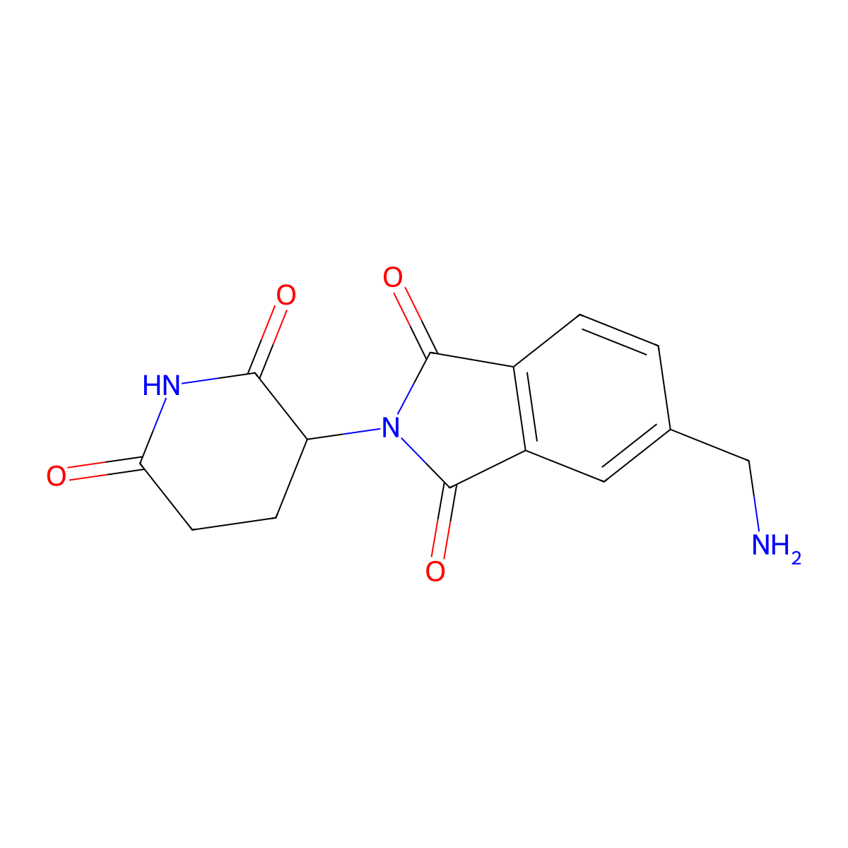 5-(Aminomethyl)-2-(2,6-dioxopiperidin-3-yl)isoindoline-1,3-dione molecular structure, CAS 1010100-34-1