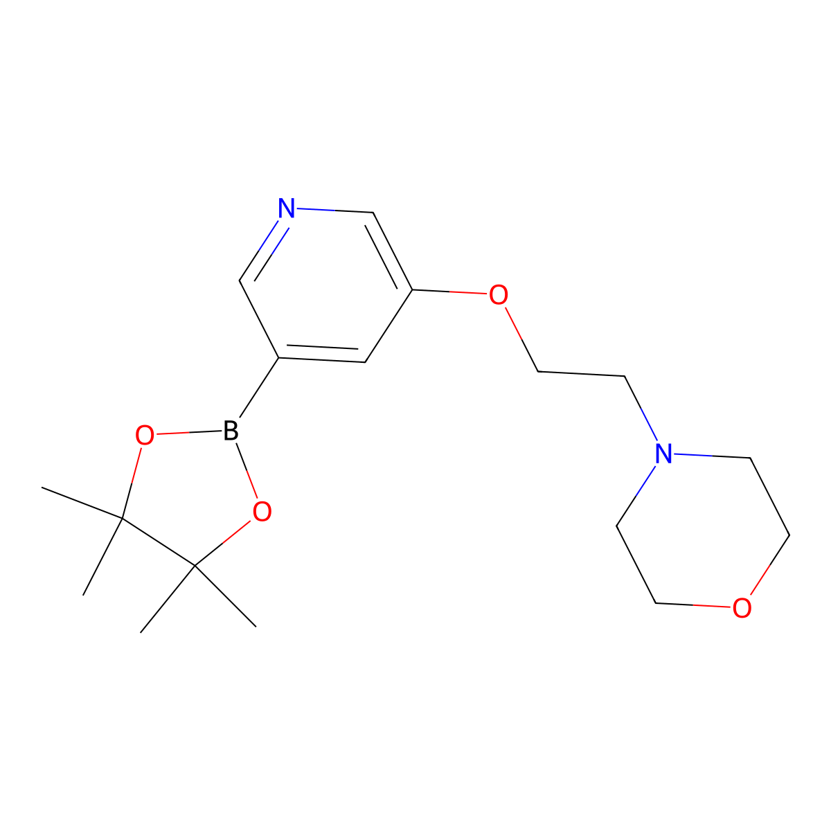 5-(2-Morpholinoethoxy)pyridine-3-boronic acid pinacol ester molecular structure, CAS 1010104-33-2