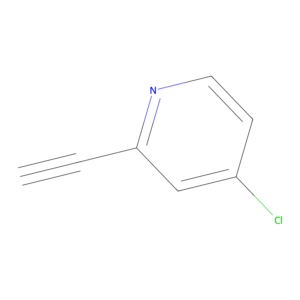 4-Chloro-2-ethynylpyridine molecular structure, CAS 1010115-57-7