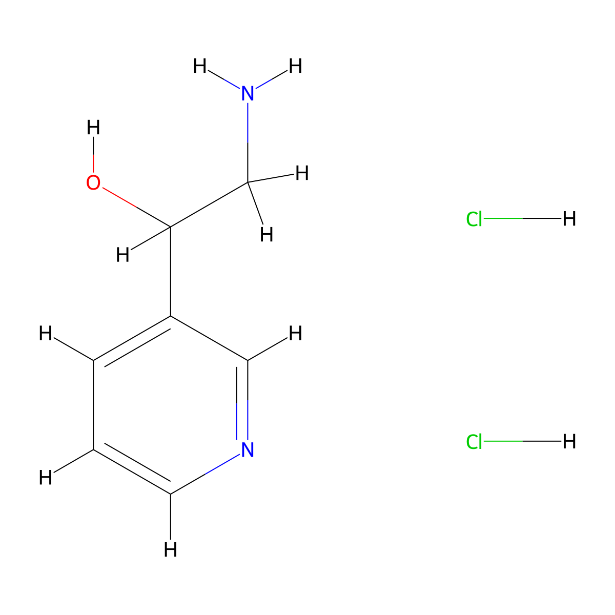 2-Hydroxy-3-pyridyl ethylamine dihydrochloride molecular structure, CAS 101012-01-5