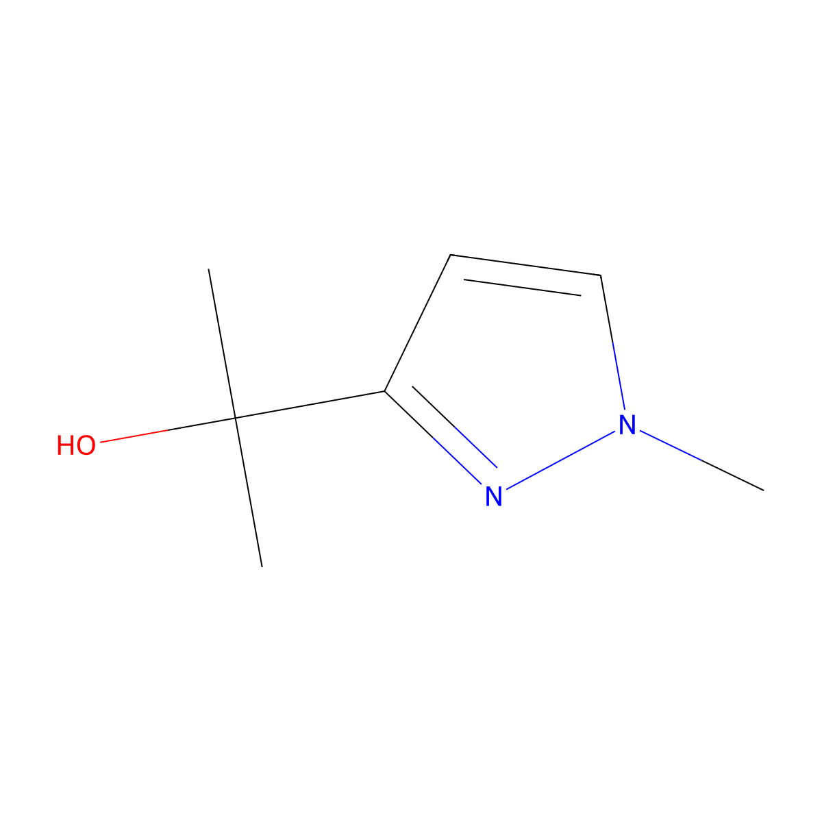 2-(1-Methyl-1H-pyrazol-3-YL)propan-2-OL molecular structure, CAS 101012-40-2