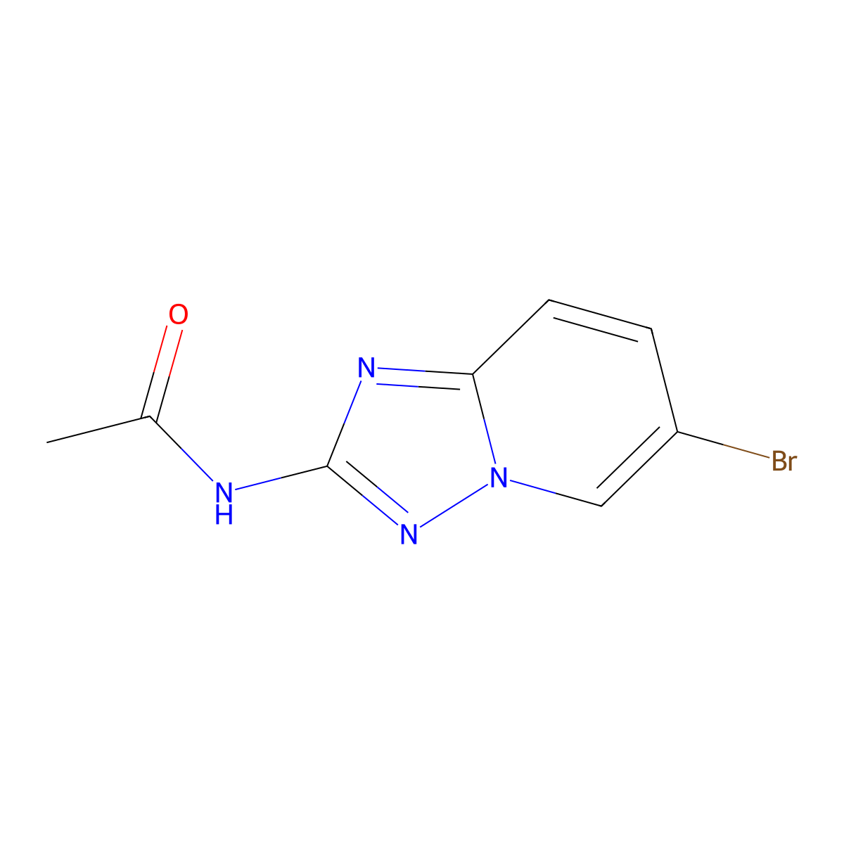 N-(6-bromo-[1,2,4]triazolo[1,5-a]pyridin-2-yl)acetamide molecular structure, CAS 1010120-53-2