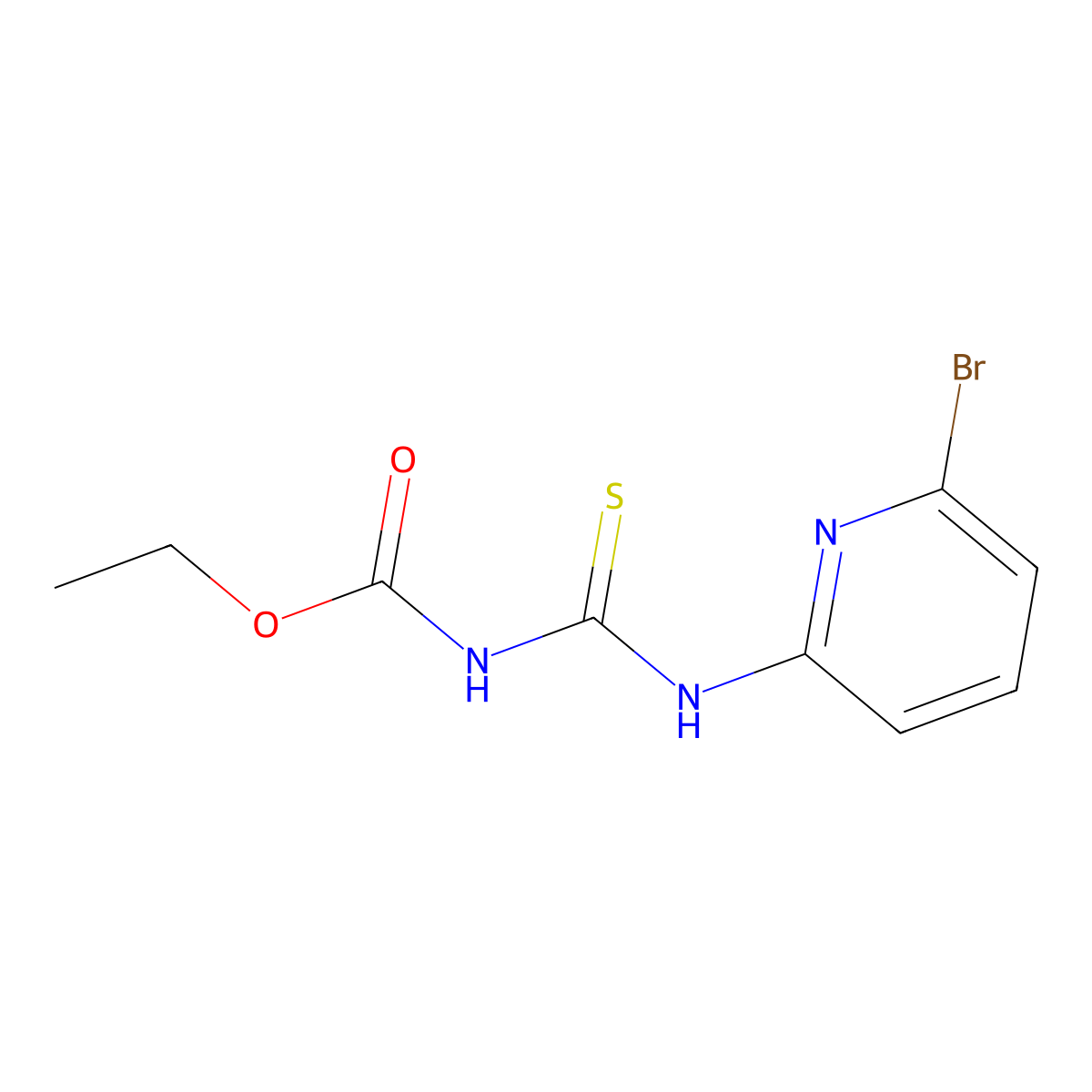 Ethyl (6-bromo-pyridin-2-ylamino)carbonothioylcarbamate molecular structure, CAS 1010120-59-8