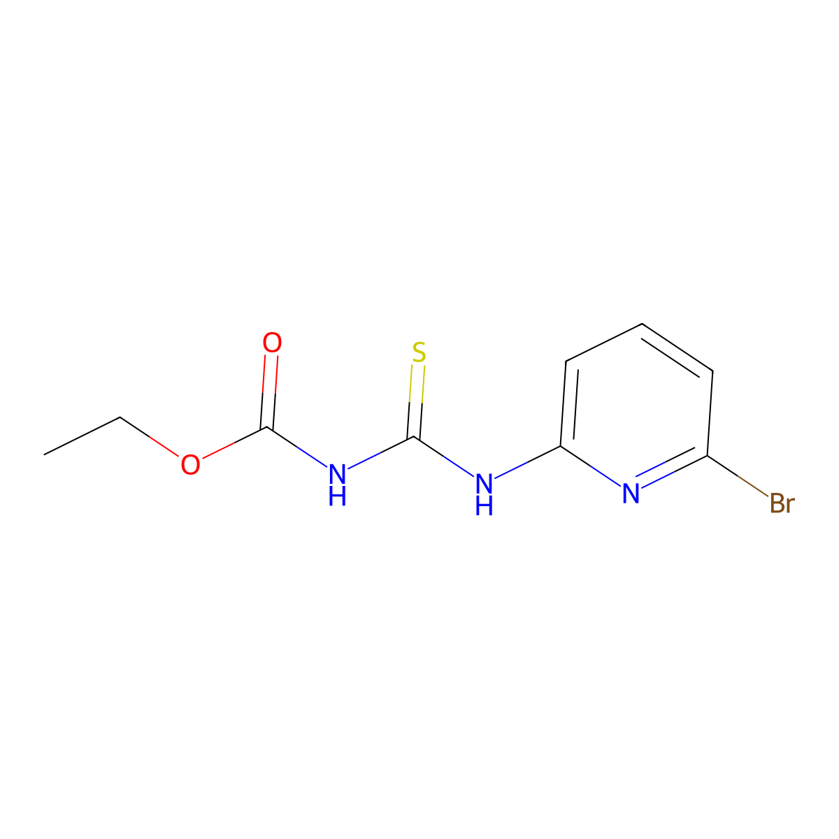 Ethyl (6-bromo-pyridin-2-ylamino)carbonothioylcarbamate molecular structure, CAS 1010120-59-8