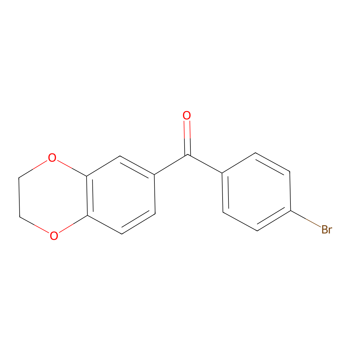 Methanone, (4-bromophenyl)(2,3-dihydro-1,4-benzodioxin-6-yl)- molecular structure, CAS 101018-99-9