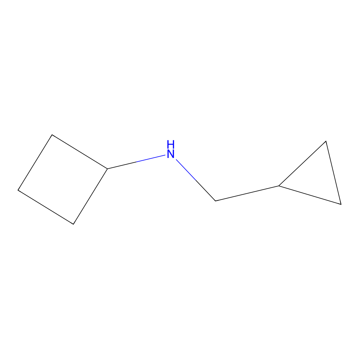 N-(cyclopropylmethyl)cyclobutanamine molecular structure, CAS 1010189-67-9
