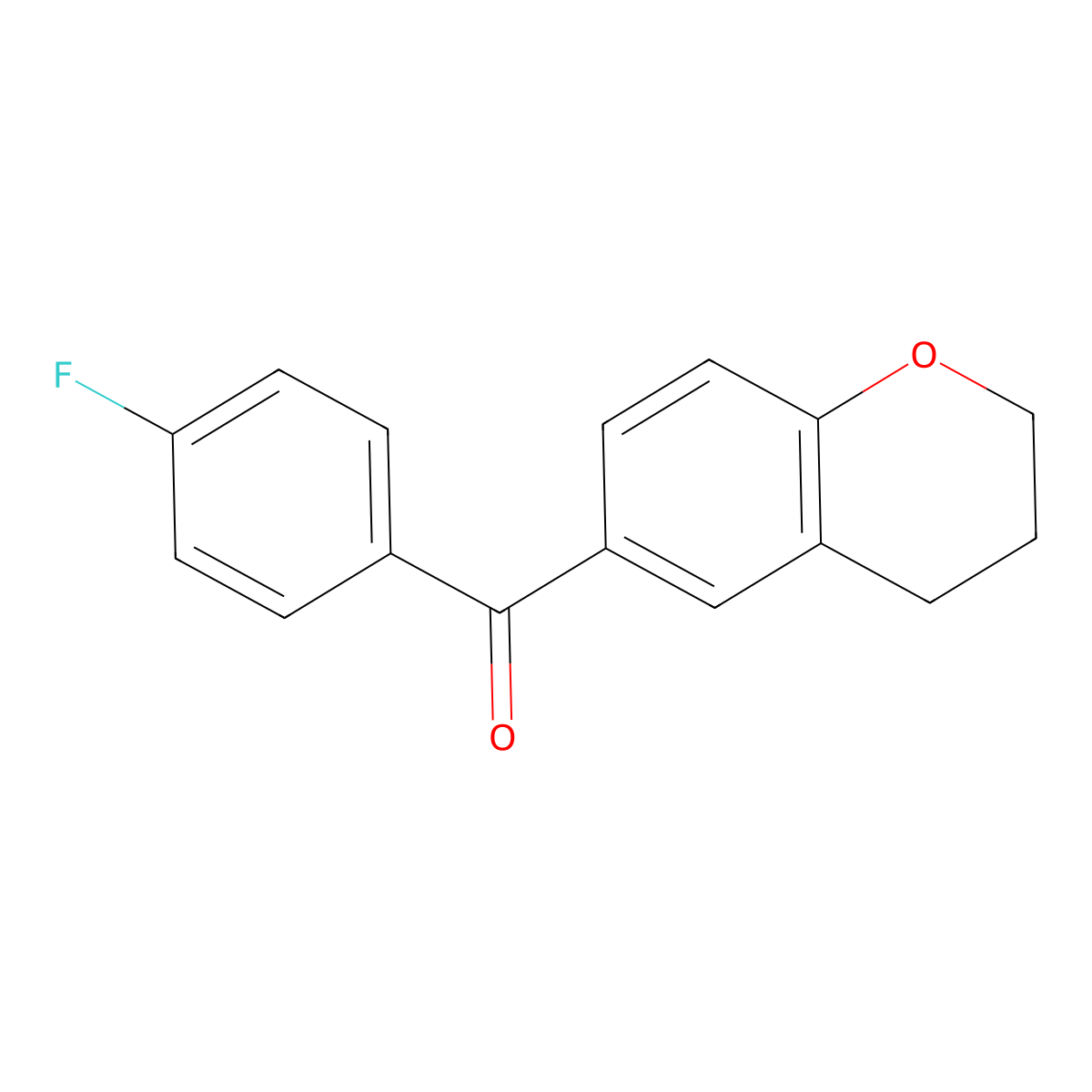 Methanone, (3,4-dihydro-2H-1-benzopyran-6-yl)(4-fluorophenyl)- molecular structure, CAS 101019-03-8