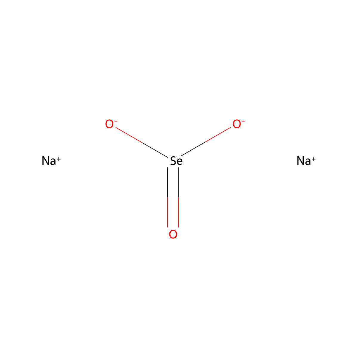 Sodium Selenite molecular structure, CAS 10102-18-8