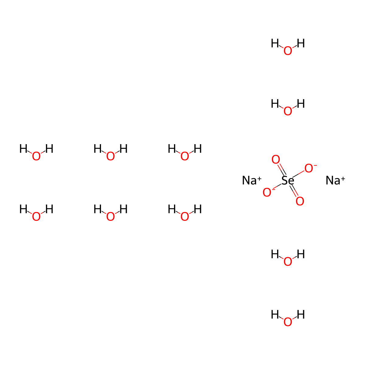 Selenic Acid, Disodium Salt, Decahydrate molecular structure, CAS 10102-23-5