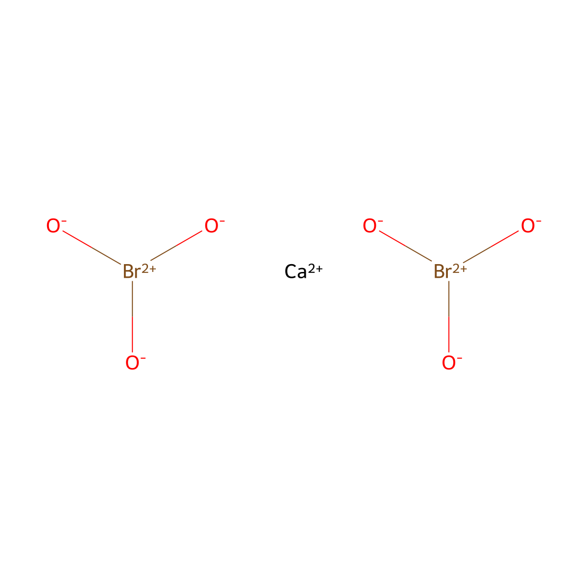 Calcium bromate molecular structure, CAS 10102-75-7