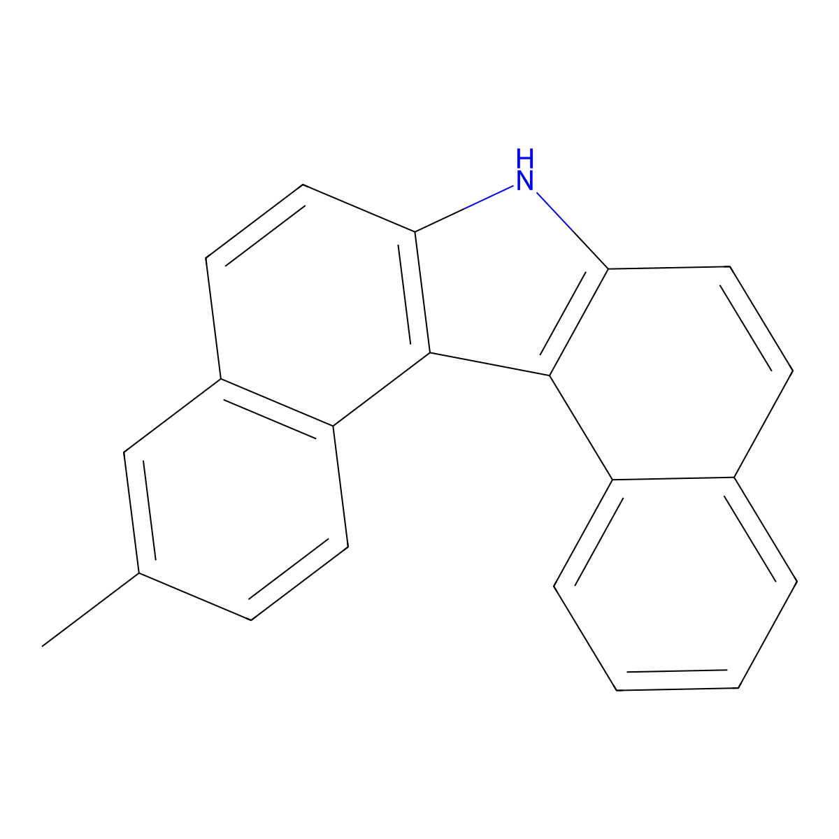 7H-Dibenzo(c,g)carbazole, 3-methyl- molecular structure, CAS 101021-43-6