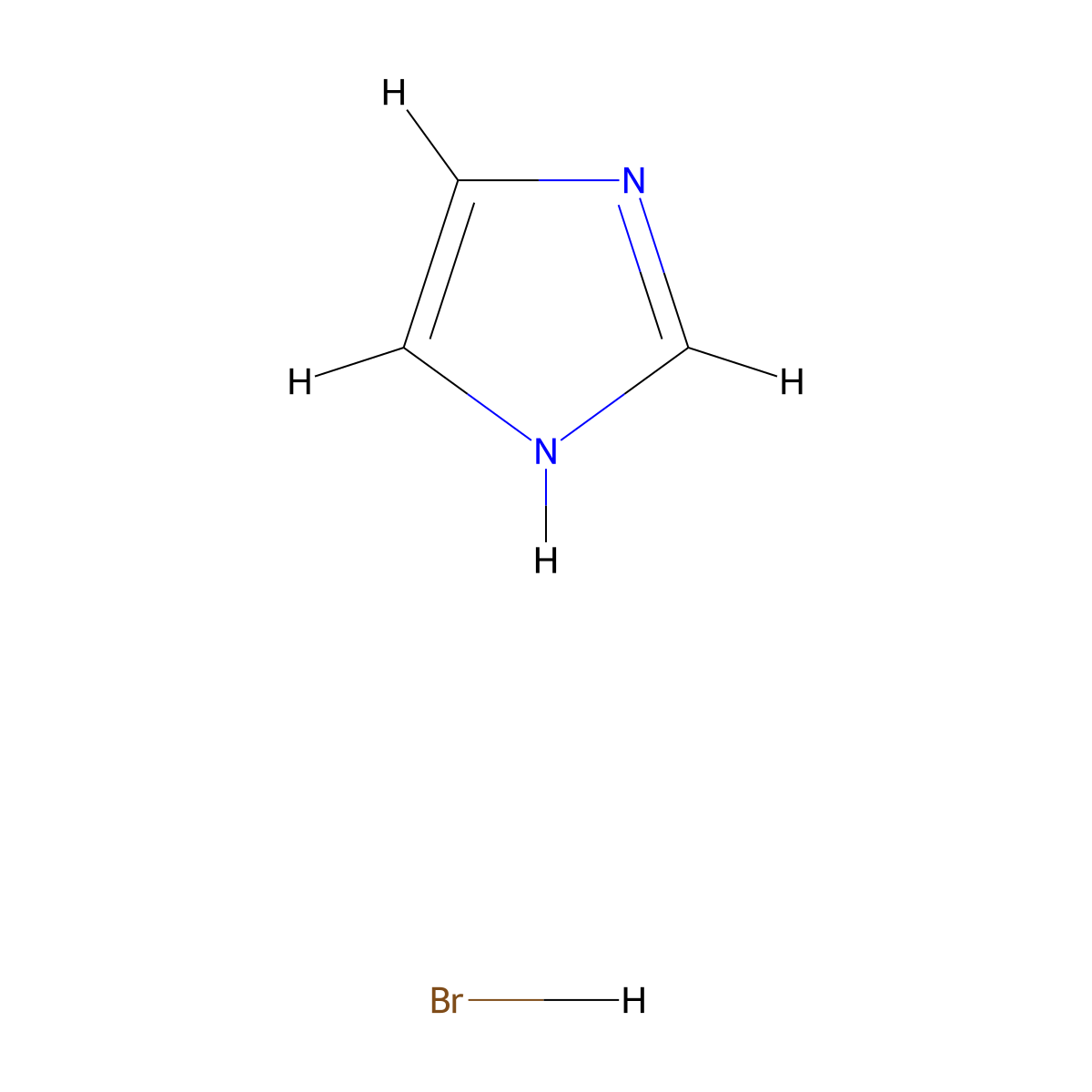 Imidazole monohydrobromide molecular structure, CAS 101023-55-6
