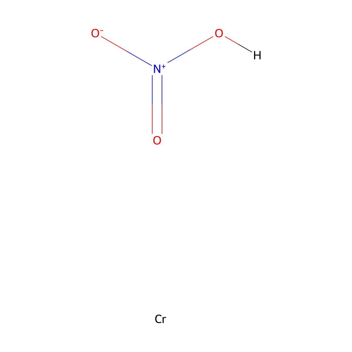 Chromium nitrate molecular structure, CAS 10103-47-6