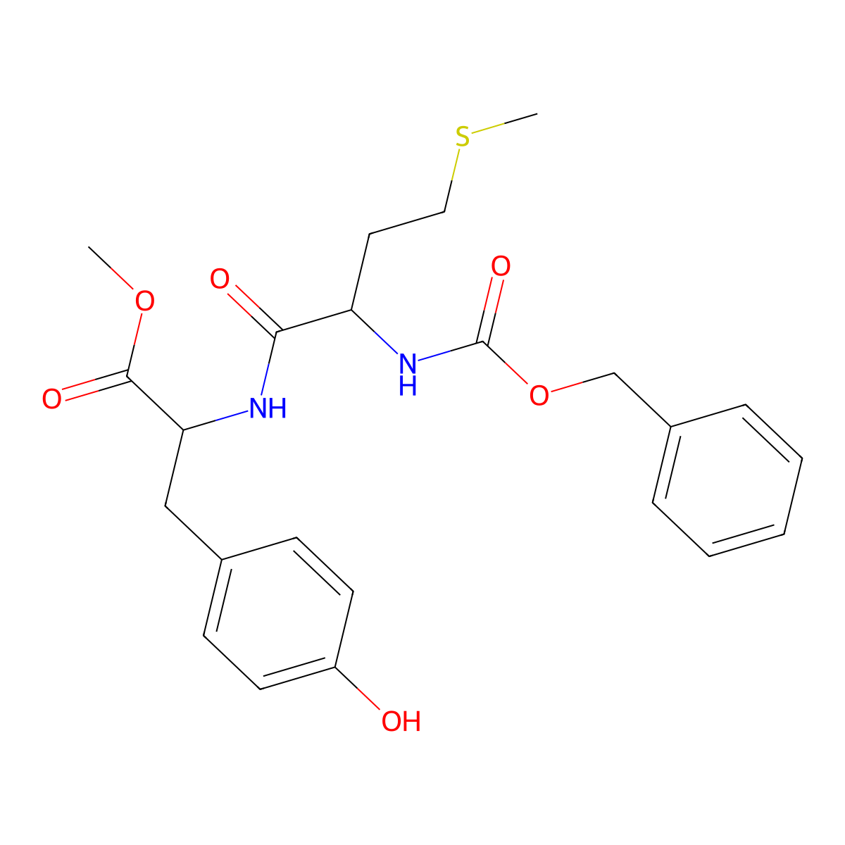 Carbobenzyloxymethionyltyrosine methyl ester molecular structure, CAS 101035-14-7