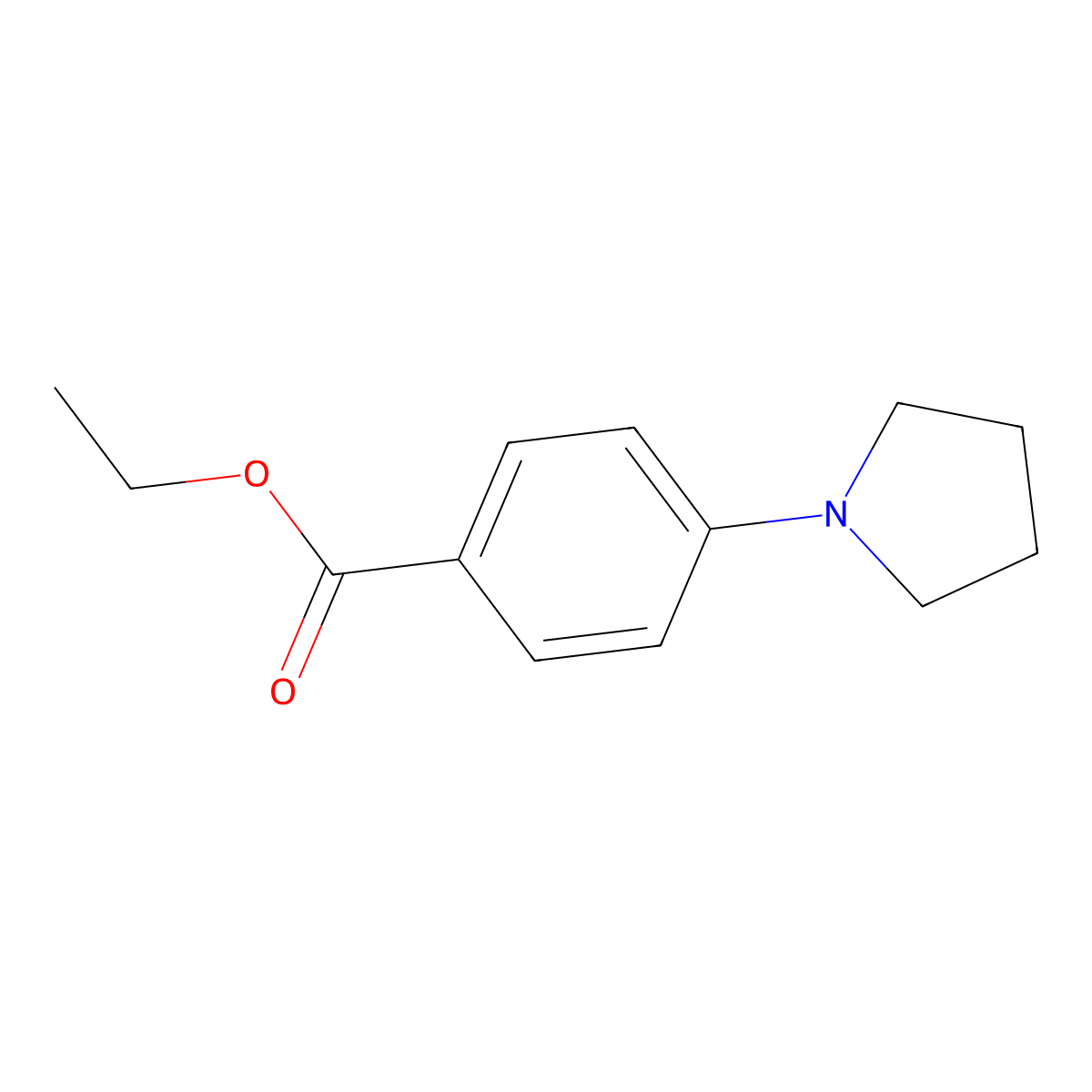 Ethyl 4-(pyrrolidin-1-yl)benzoate molecular structure, CAS 101038-63-5