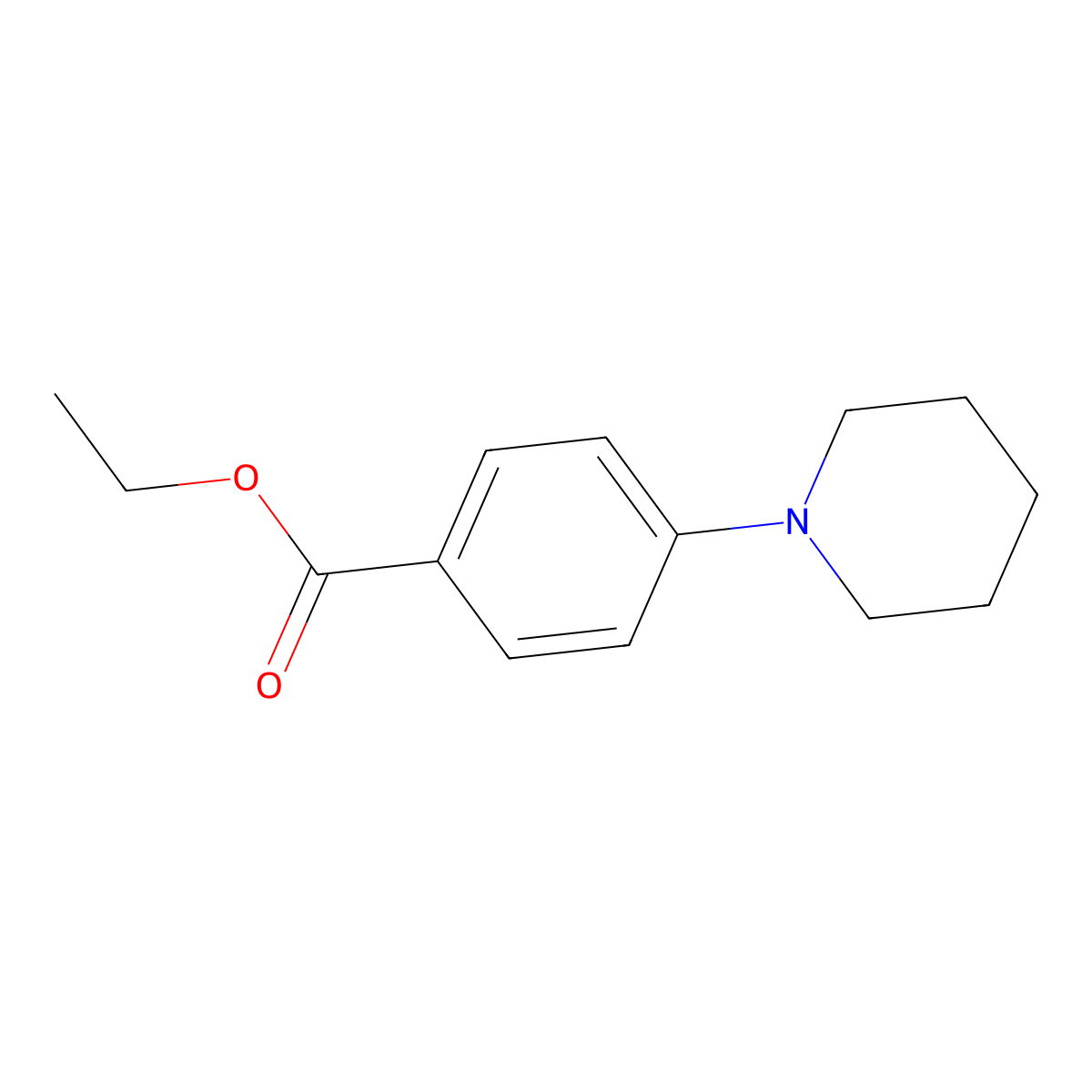 Ethyl 4-(piperidin-1-yl)benzoate molecular structure, CAS 101038-65-7