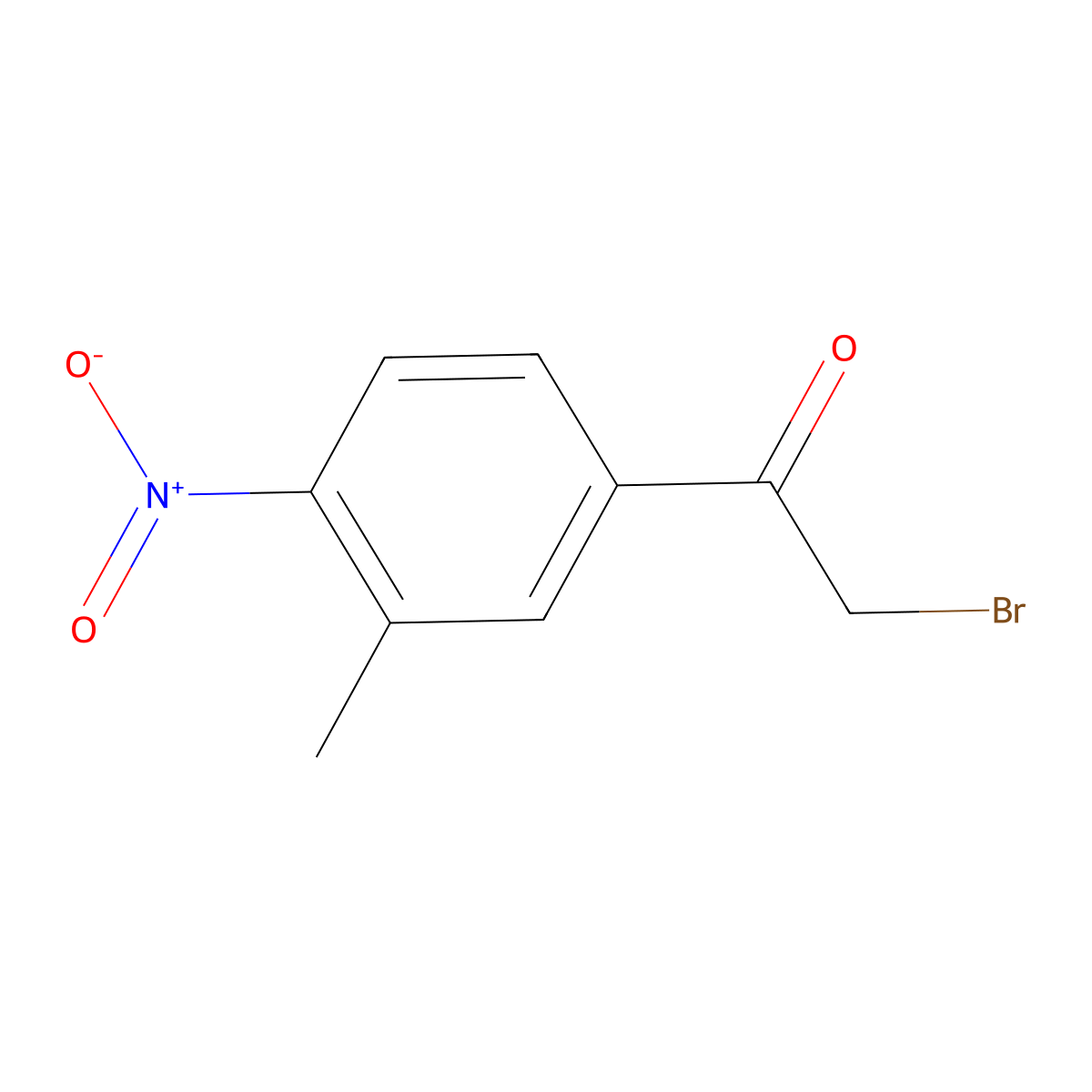 2-Bromo-1-(3-methyl-4-nitrophenyl)ethanone molecular structure, CAS 1010384-55-0