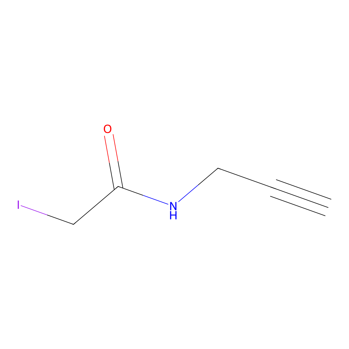 2-iodo-N-(prop-2-yn-1-yl)acetamide molecular structure, CAS 1010386-64-7