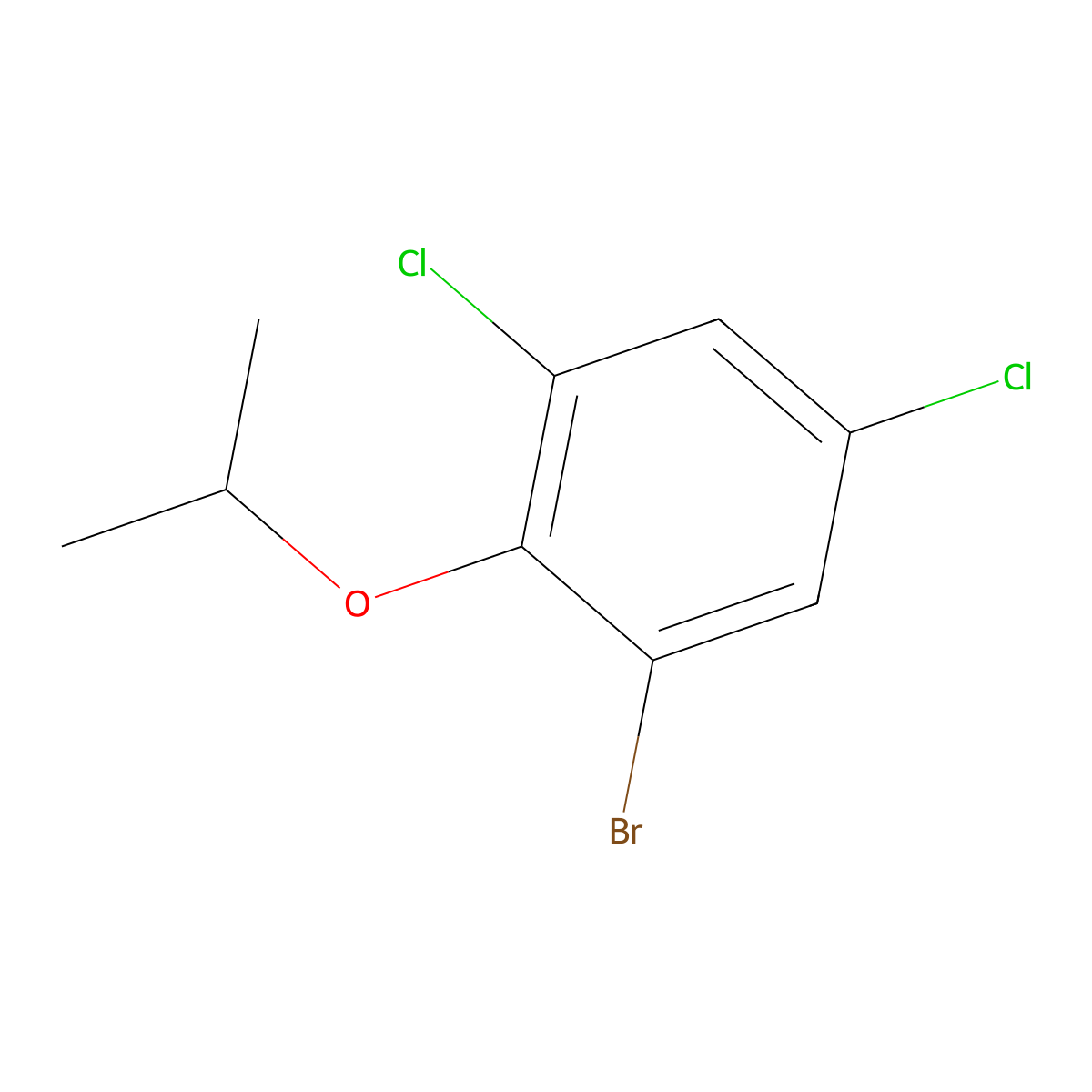1-Bromo-3,5-dichloro-2-isopropoxybenzene molecular structure, CAS 1010390-52-9