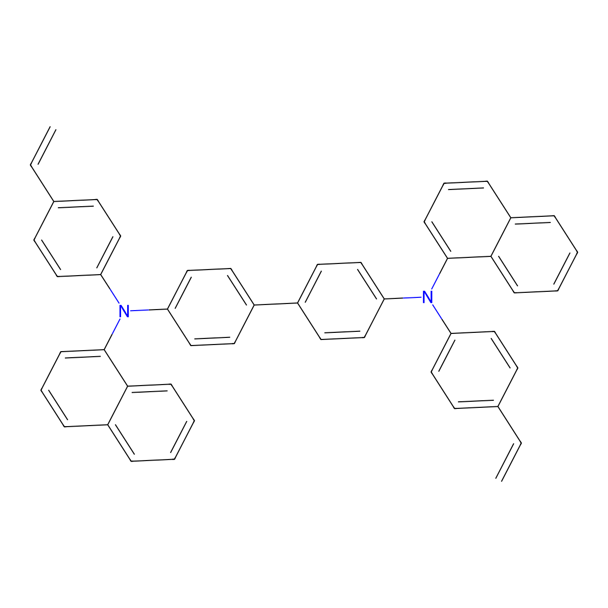 N,N'-Bis(naphthalen-1-yl)-N,N'-bis(4-vinyl-phenyl)benzidine molecular structure, CAS 1010396-31-2