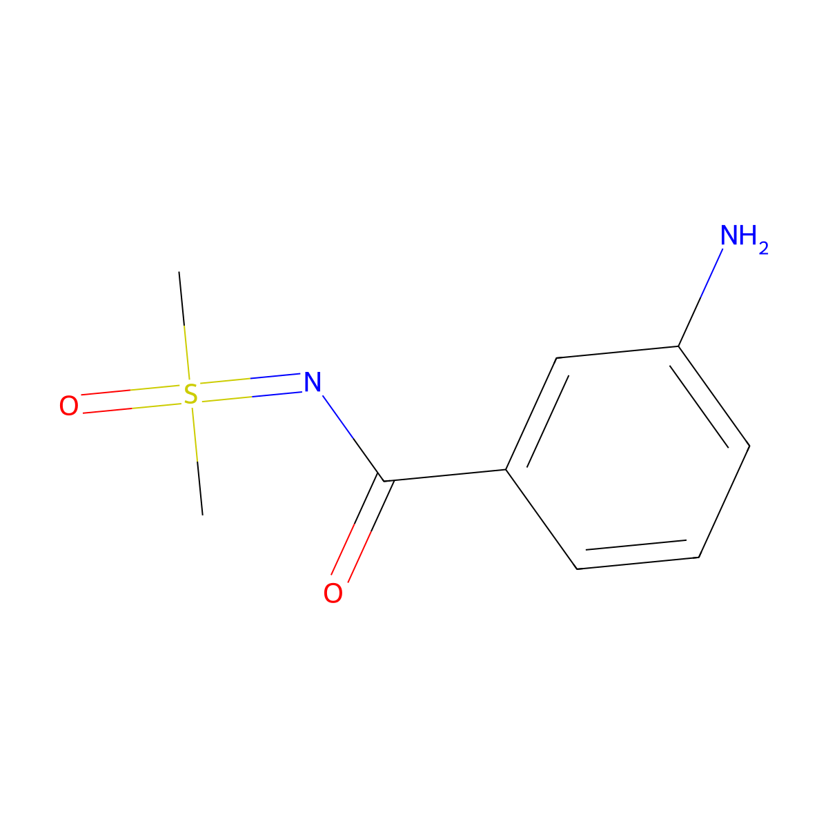 3-amino-N-[dimethyl(oxo)-lambda6-sulfanylidene]benzamide molecular structure, CAS 1010401-02-1