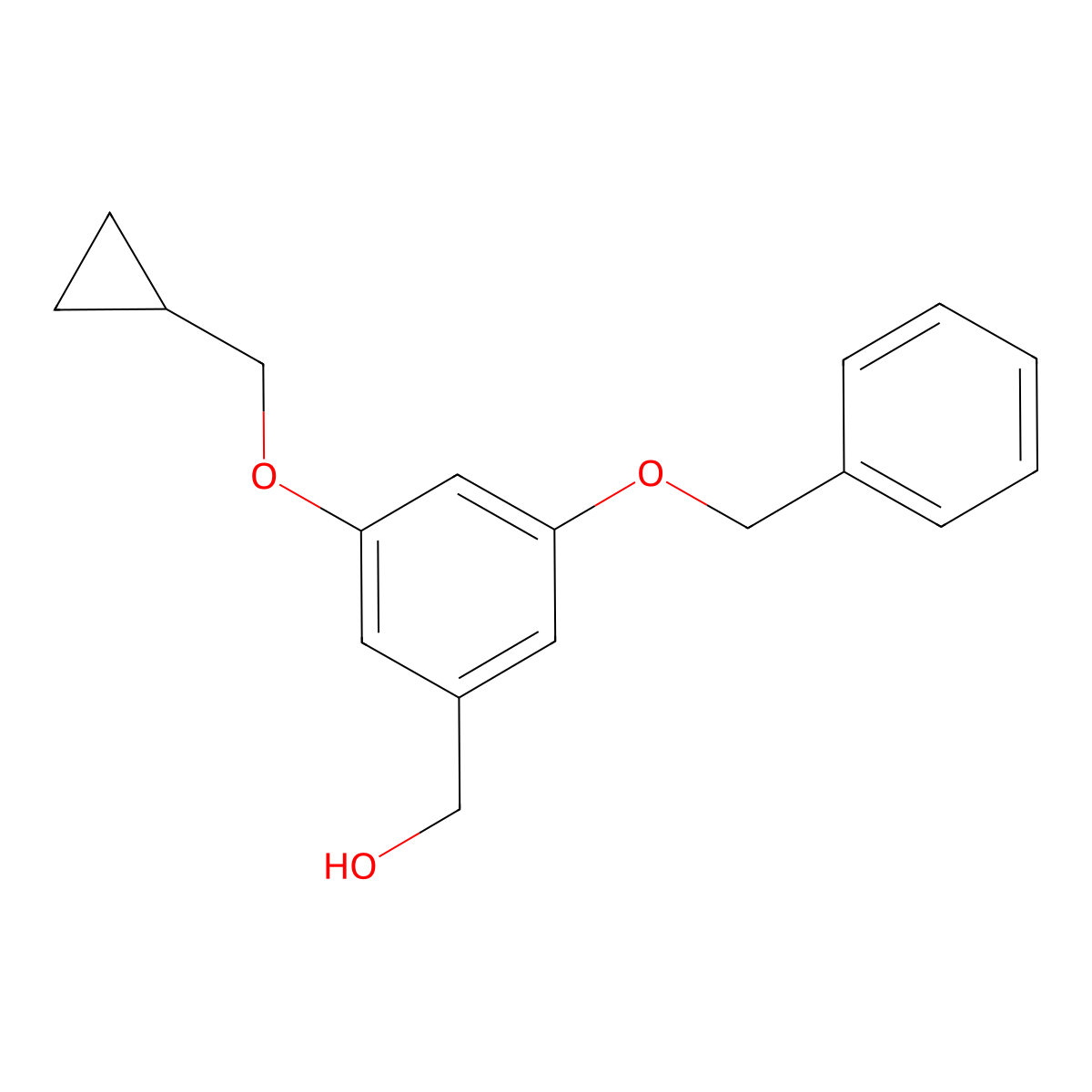 [3-(Benzyloxy)-5-(cyclopropylmethoxy)phenyl]methanol molecular structure, CAS 1010412-83-5