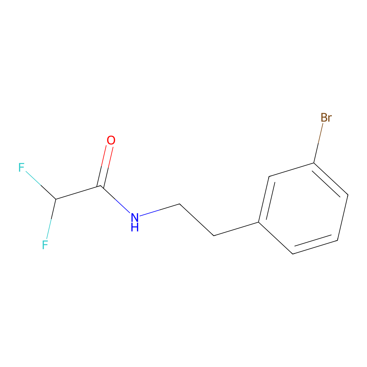 N-(3-Bromophenethyl)-2,2-difluoroacetamide molecular structure, CAS 1010422-41-9