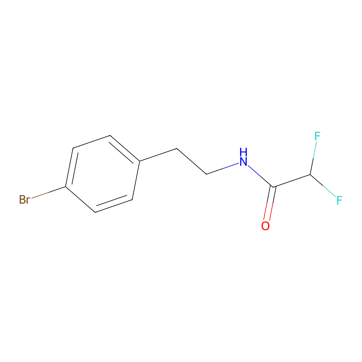 N-[2-(4-Bromophenyl)ethyl]-2,2-difluoroacetamide molecular structure, CAS 1010422-42-0
