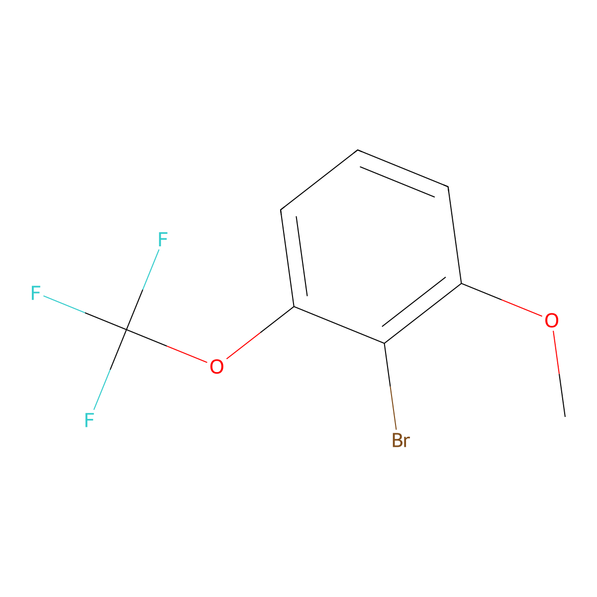 2-Bromo-1-methoxy-3-(trifluoromethoxy)benzene molecular structure, CAS 1010422-50-0