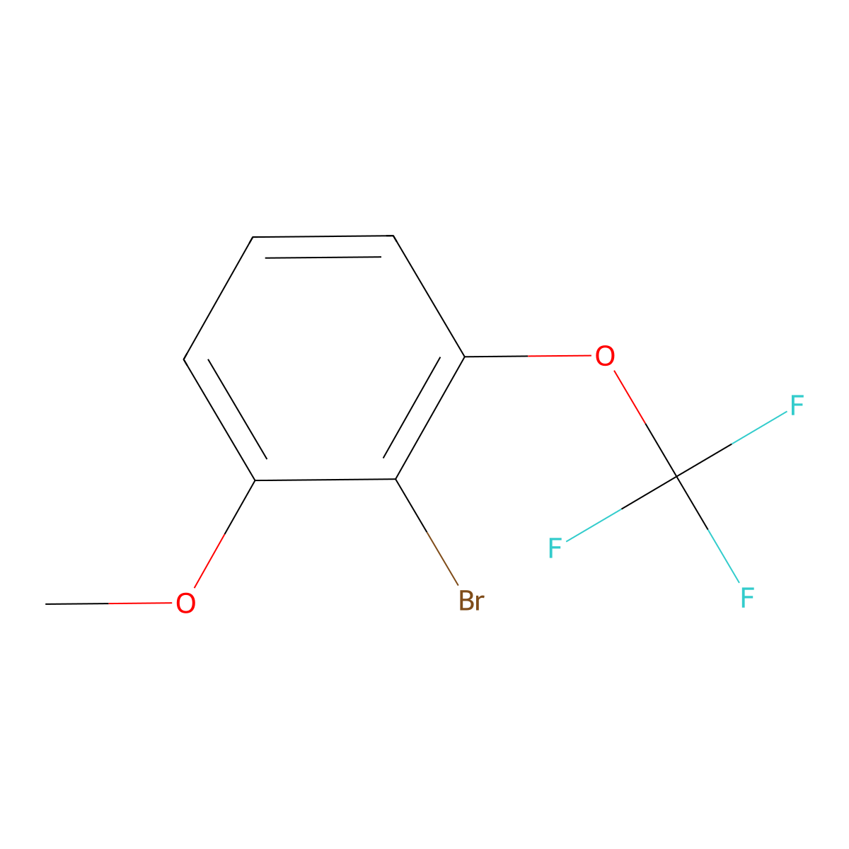 2-Bromo-1-methoxy-3-(trifluoromethoxy)benzene molecular structure, CAS 1010422-50-0