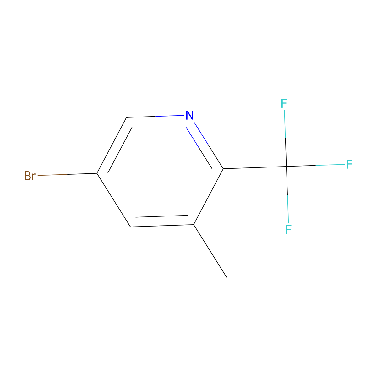 5-Bromo-3-methyl-2-(trifluoromethyl)pyridine molecular structure, CAS 1010422-52-2