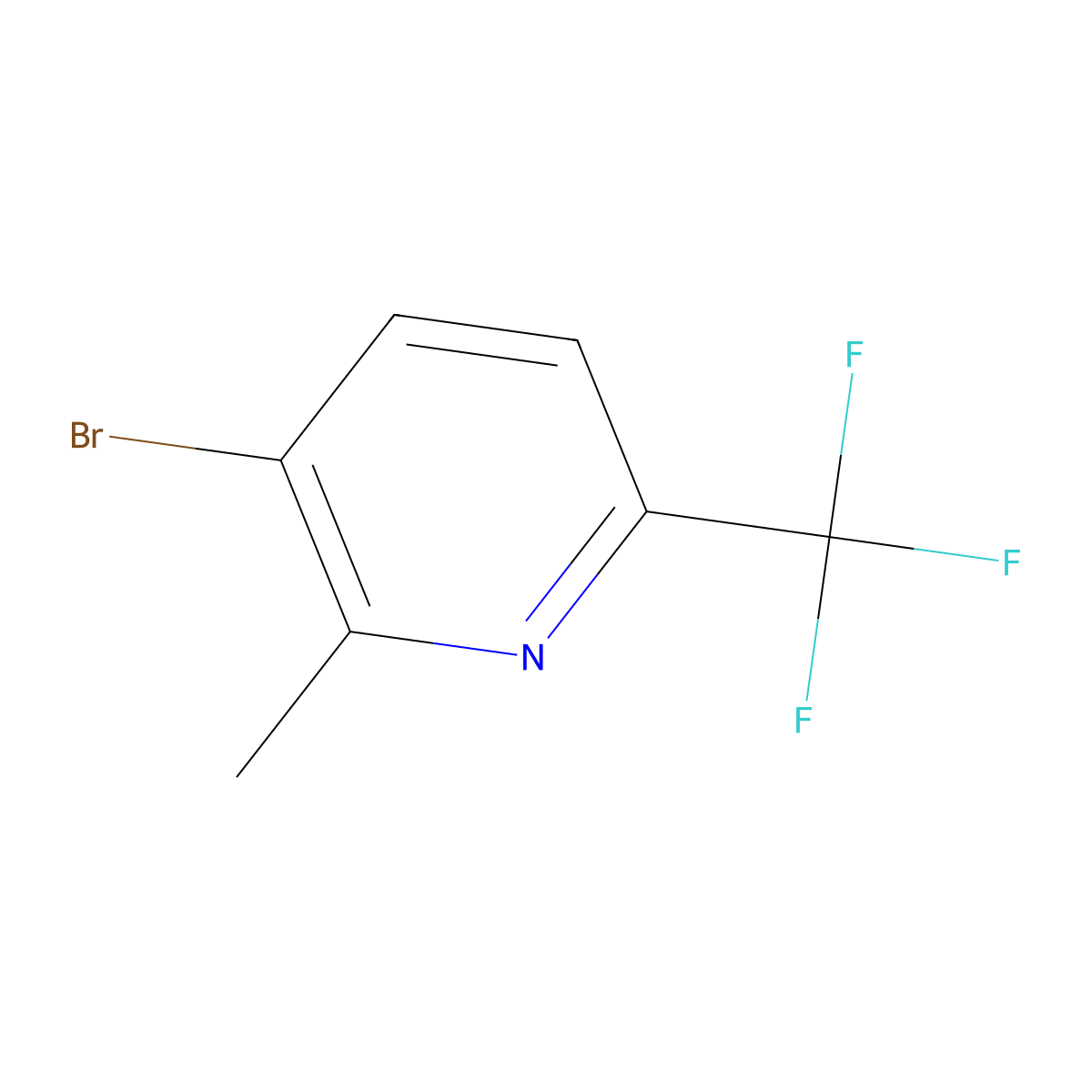 3-Bromo-2-methyl-6-(trifluoromethyl)pyridine molecular structure, CAS 1010422-53-3