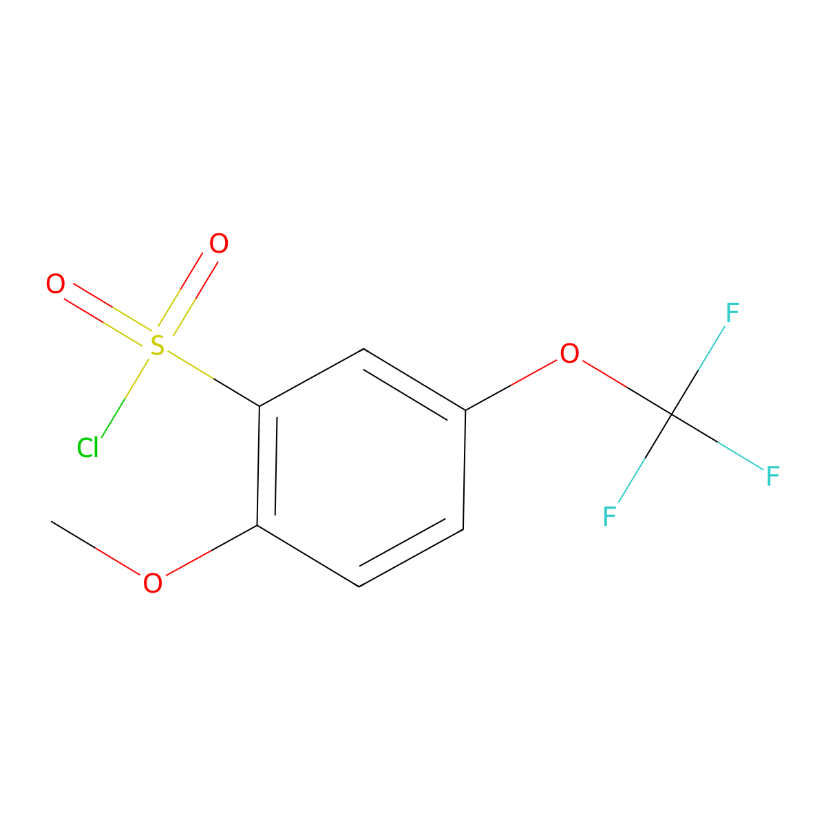2-Methoxy-5-(trifluoromethoxy)benzenesulfonyl chloride molecular structure, CAS 1010422-55-5